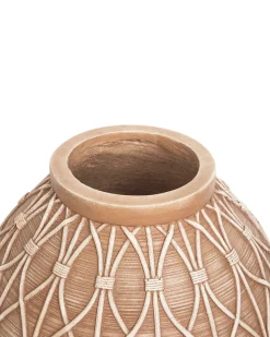 Blomstervase DOMOKOS Keramik 38 cm Lysebrun
