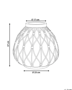 Blomstervase DOMOKOS Keramik 38 cm Lysebrun