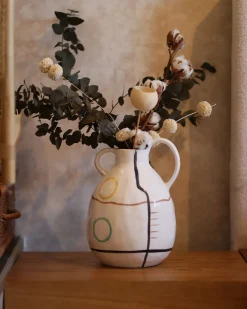 Blomstervase DORY Stentøj 28 cm Hvid