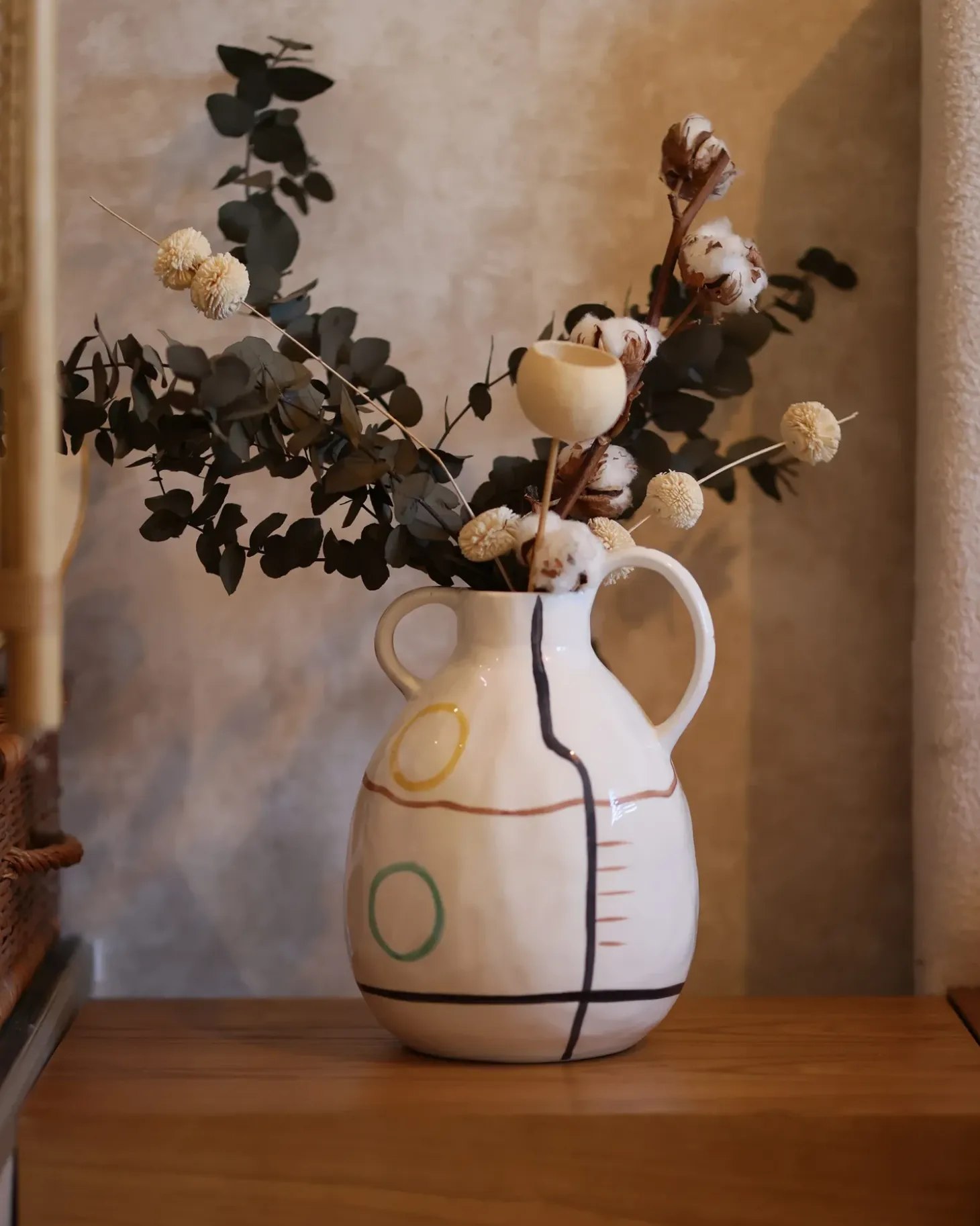Blomstervase DORY Stentøj 28 cm Hvid