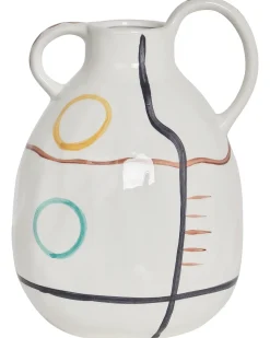 Blomstervase DORY Stentøj 28 cm Hvid
