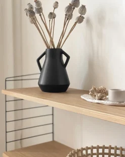 Blomstervase FERMI Keramik 20 cm Sort