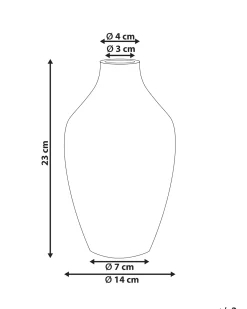 Blomstervase HELIKE Stentøj 23 cm Hvid