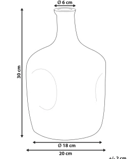 Blomstervase KERALA Glas 30 cm Olivengrøn