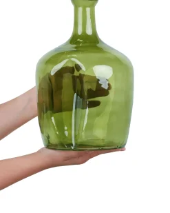 Blomstervase KERALA Glas 30 cm Olivengrøn