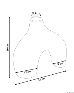 Blomstervase LAMIA Keramik 30 cm Sort