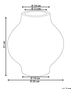 Blomstervase MAGAN Keramik 31 cm Brungrå