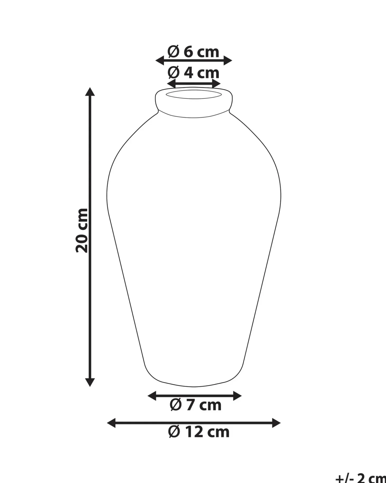 Blomstervase MALLIA Stentøj 20 cm Hvid