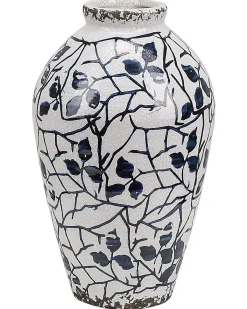 Blomstervase MALLIA Stentøj 20 cm Hvid