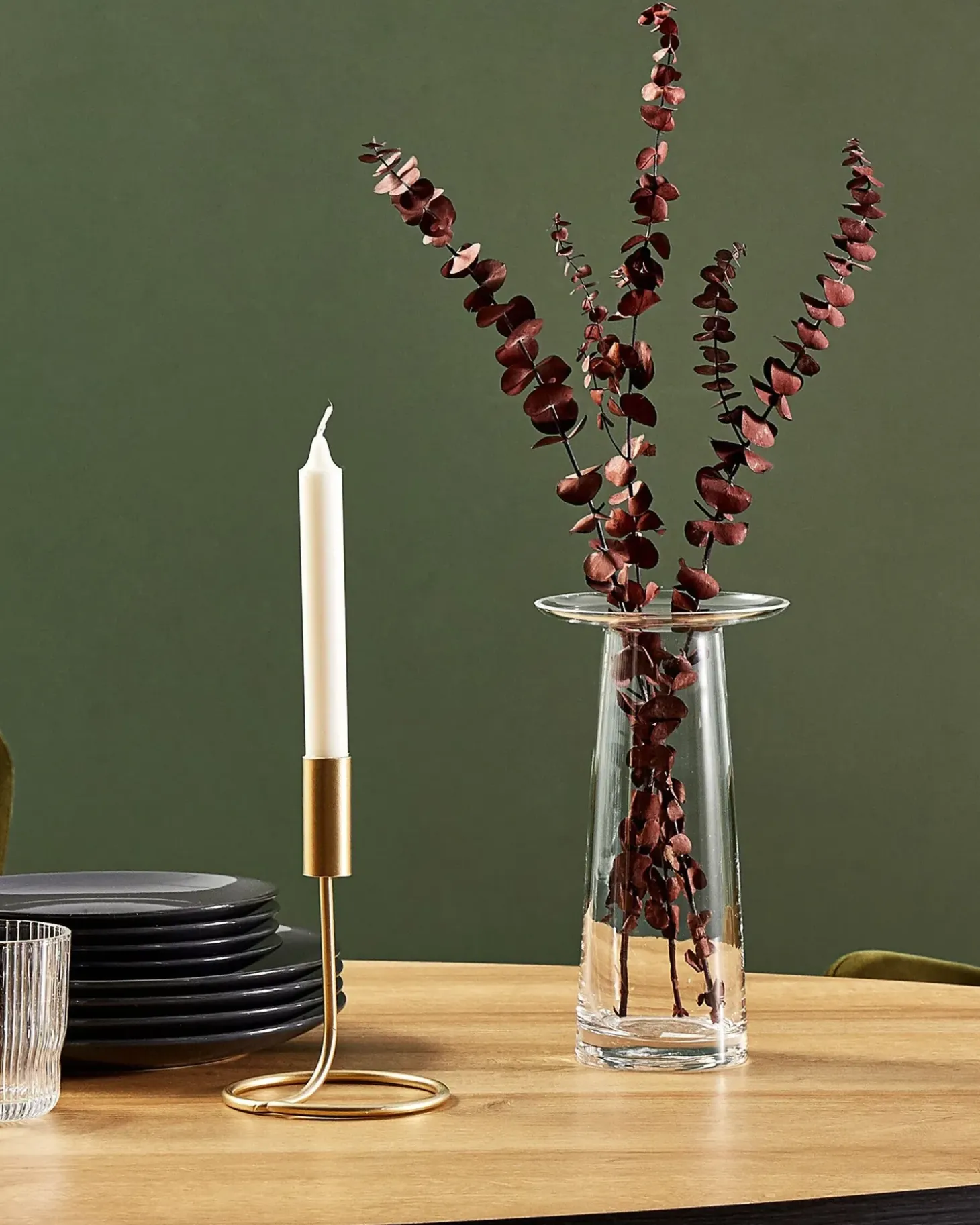 Blomstervase MANNA Glas 26 cm Transparent