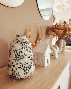 Blomstervase MARONEIA Stentøj 25 cm Hvid