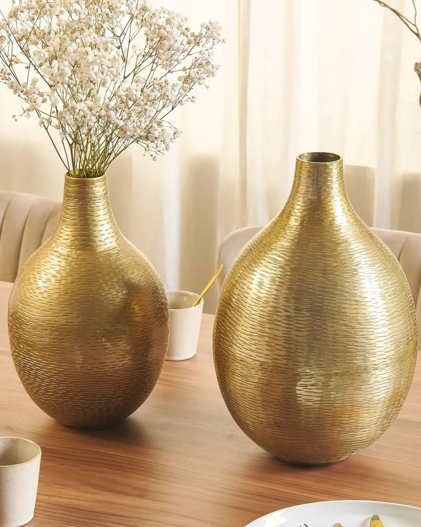 Blomstervase MOHENJO Metal 32/35 cm Guld