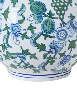 Blomstervase MOSTOLES Porcelæn 45 cm Hvid/blå
