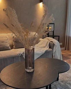 Blomstervase PERDIKI Glas 30 cm Grå
