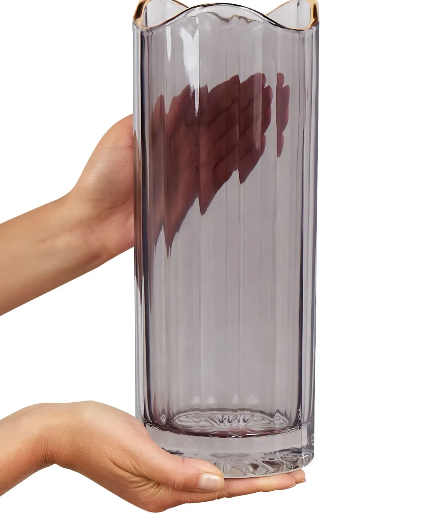 Blomstervase PERDIKI Glas 30 cm Grå