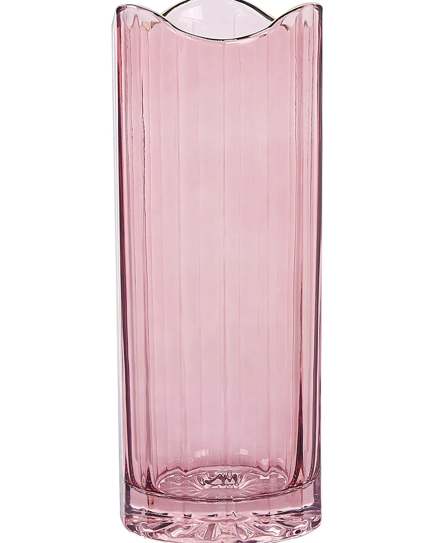 Blomstervase PERDIKI Glas 30 cm Lyserød
