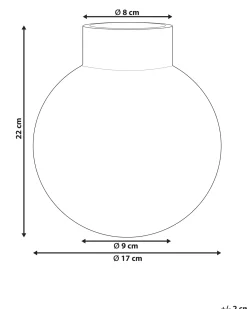 Blomstervase POLYDROSOS Glas 22 cm Grå