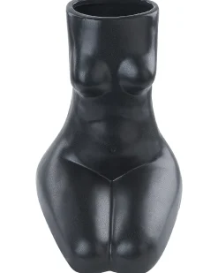 Blomstervase PYRGOS Keramik 22 cm Sort
