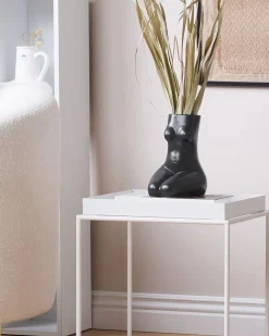 Blomstervase PYRGOS Keramik 22 cm Sort