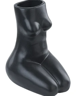 Blomstervase PYRGOS Keramik 22 cm Sort