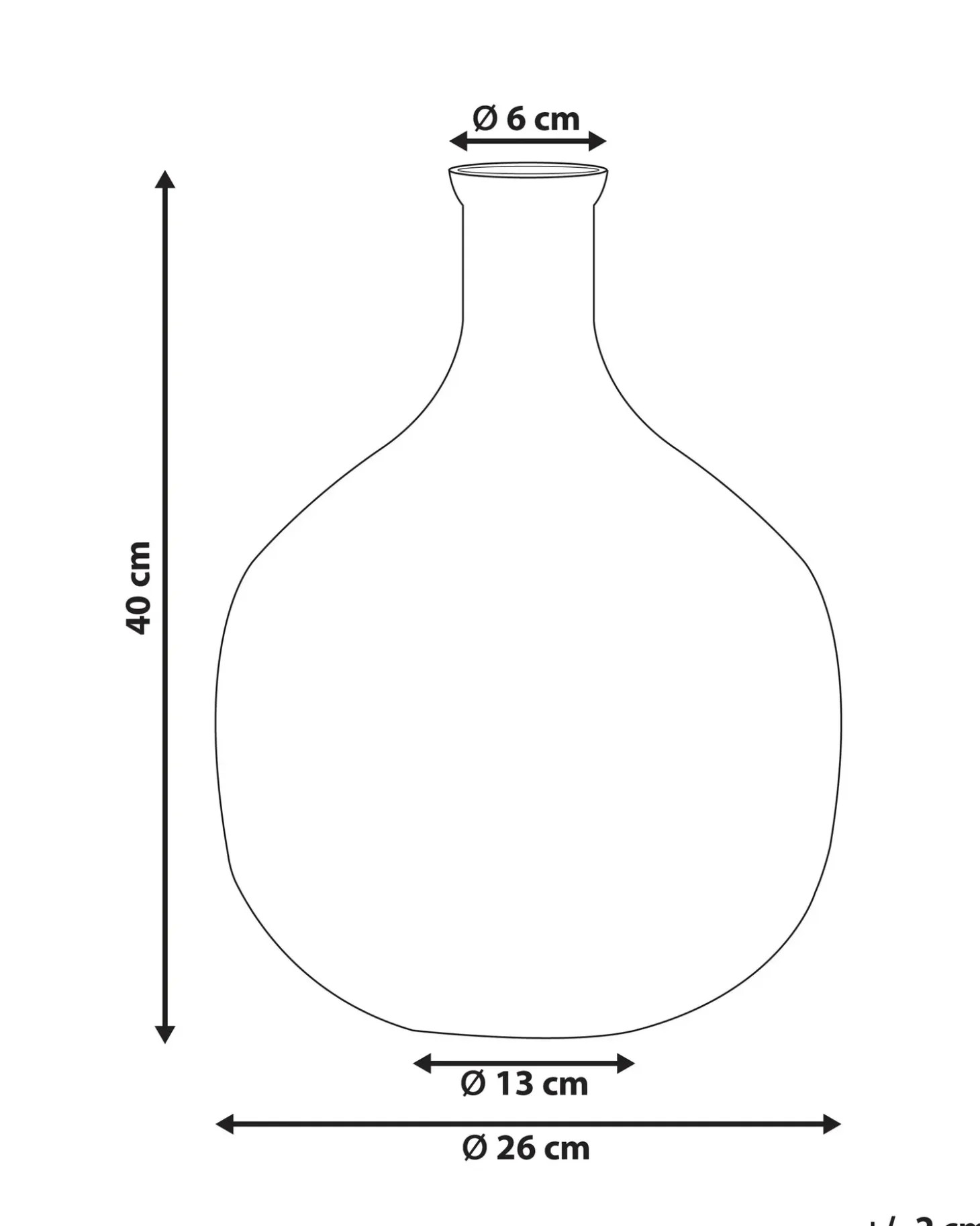 Blomstervase RAZALA Glas 40 cm Multifarvet