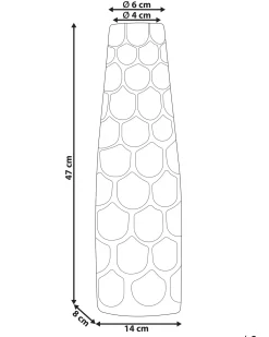 Blomstervase SUKHOTHAI Metal 47 cm Sølv