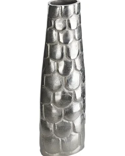 Blomstervase SUKHOTHAI Metal 47 cm Sølv