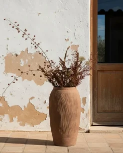 Blomstervase TRIKALA 50 cm Lysebrun