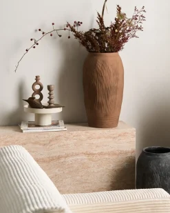 Blomstervase TRIKALA 50 cm Lysebrun