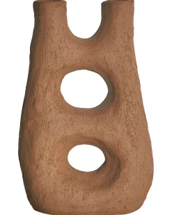 Blomstervase UARU Stentøj 27 cm Brun