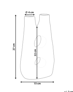 Blomstervase UARU Stentøj 27 cm Brun