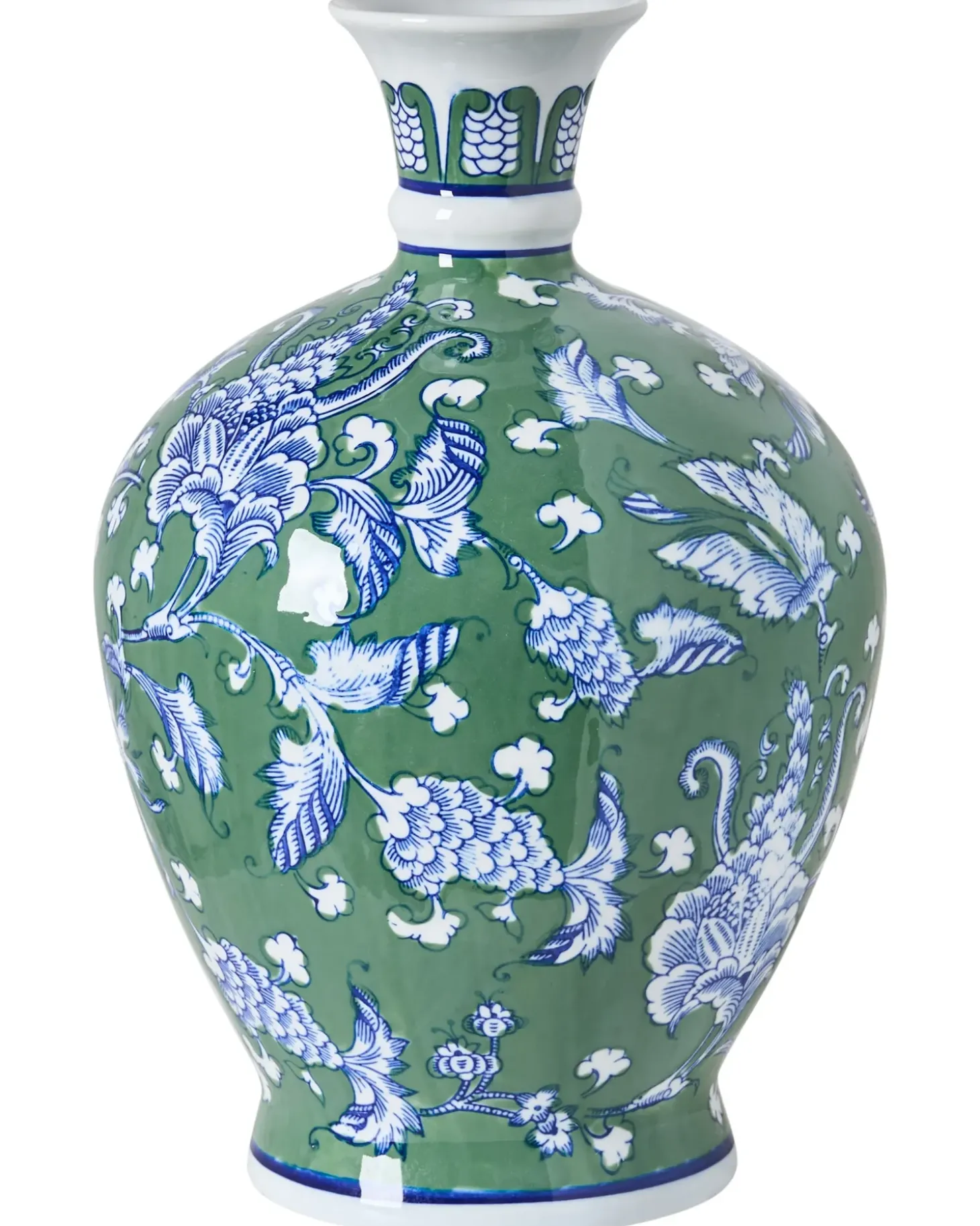 Blomstervase VALLADOLID Porcelæn 36 cm Grøn