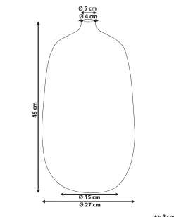 Blomstervase VITORIA Keramik 45 cm Mørkeblå