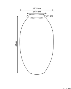 Blomstervase ZERVATA 42 cm Cremehvid