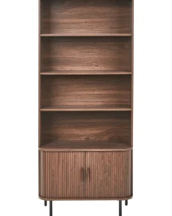 Bogreol med 4 hylder BRADLEY 180 cm Mørkebrun