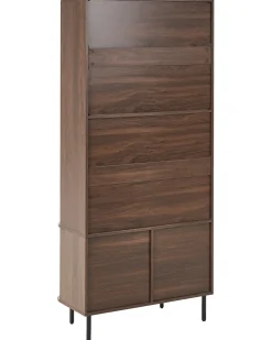 Bogreol med 5 hylder BRADLEY 180 cm Mørkebrun