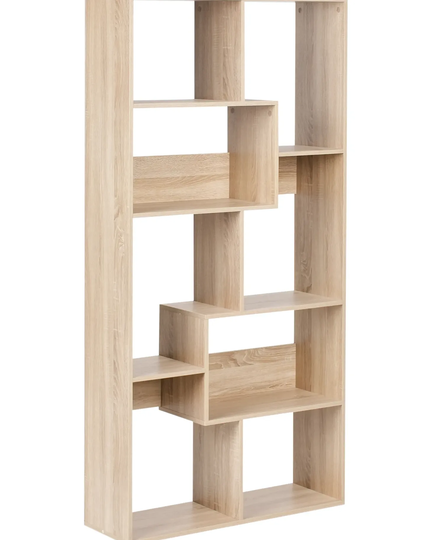 Bogreol med 6 hylder CHATEH 180 cm Lysebrun