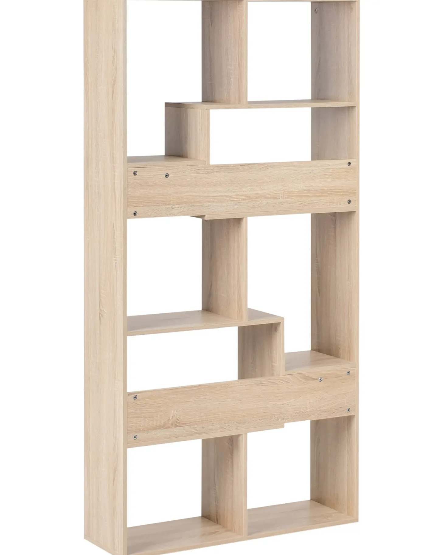Bogreol med 6 hylder CHATEH 180 cm Lysebrun