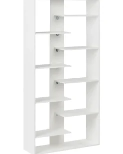 Bogreol med 8 hylder FONTAS 180 cm Hvid