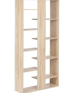 Bogreol med 8 hylder FONTAS 180 cm Lysebrun