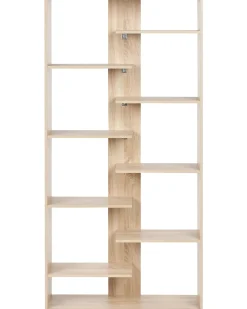 Bogreol med 8 hylder FONTAS 180 cm Lysebrun