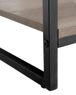 Bogreol med 4 hylder FORRES 143 cm Brun/sort