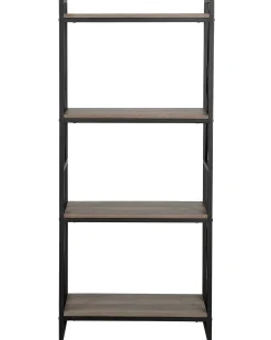 Bogreol med 4 hylder FORRES 143 cm Brun/sort
