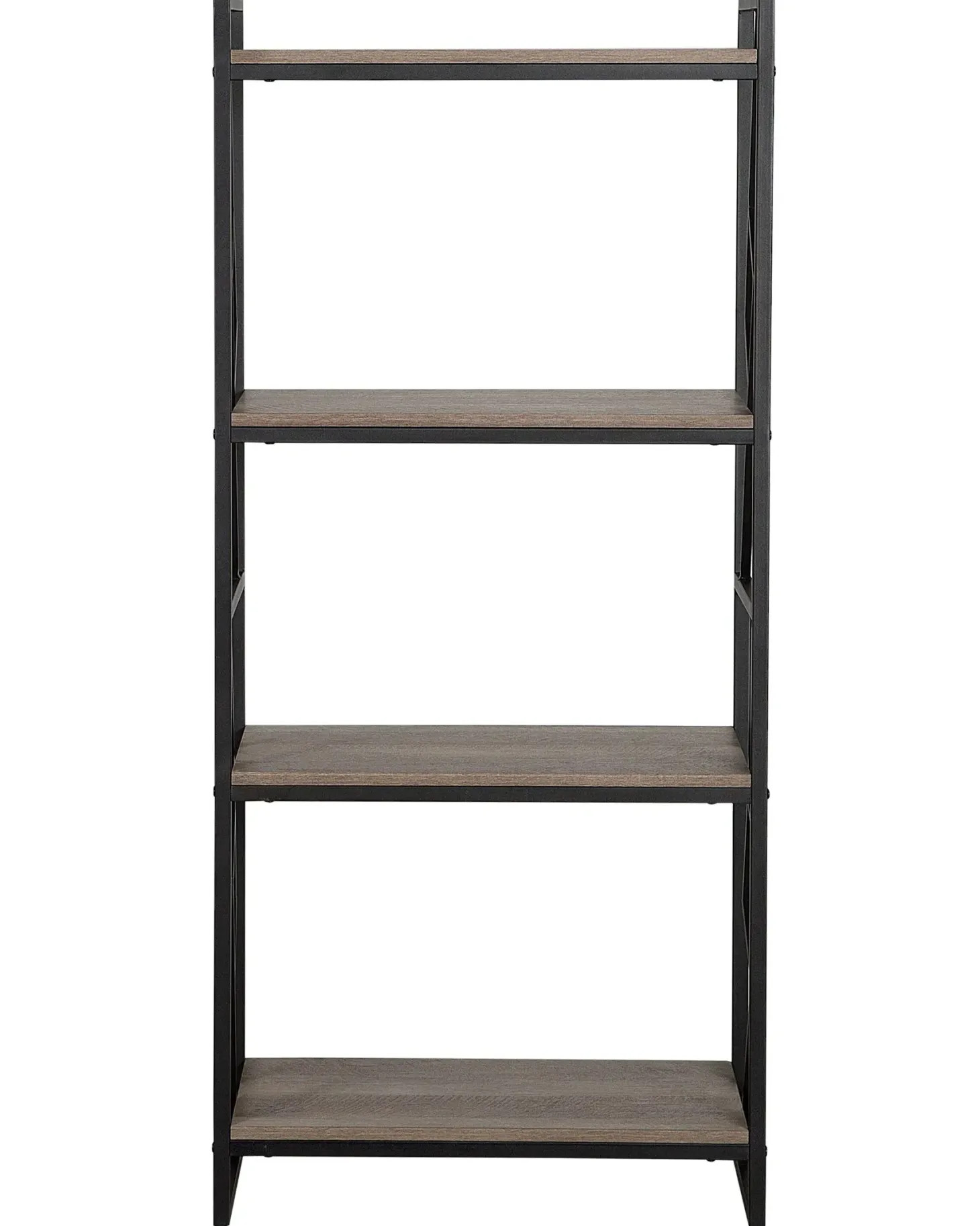 Bogreol med 4 hylder FORRES 143 cm Brun/sort