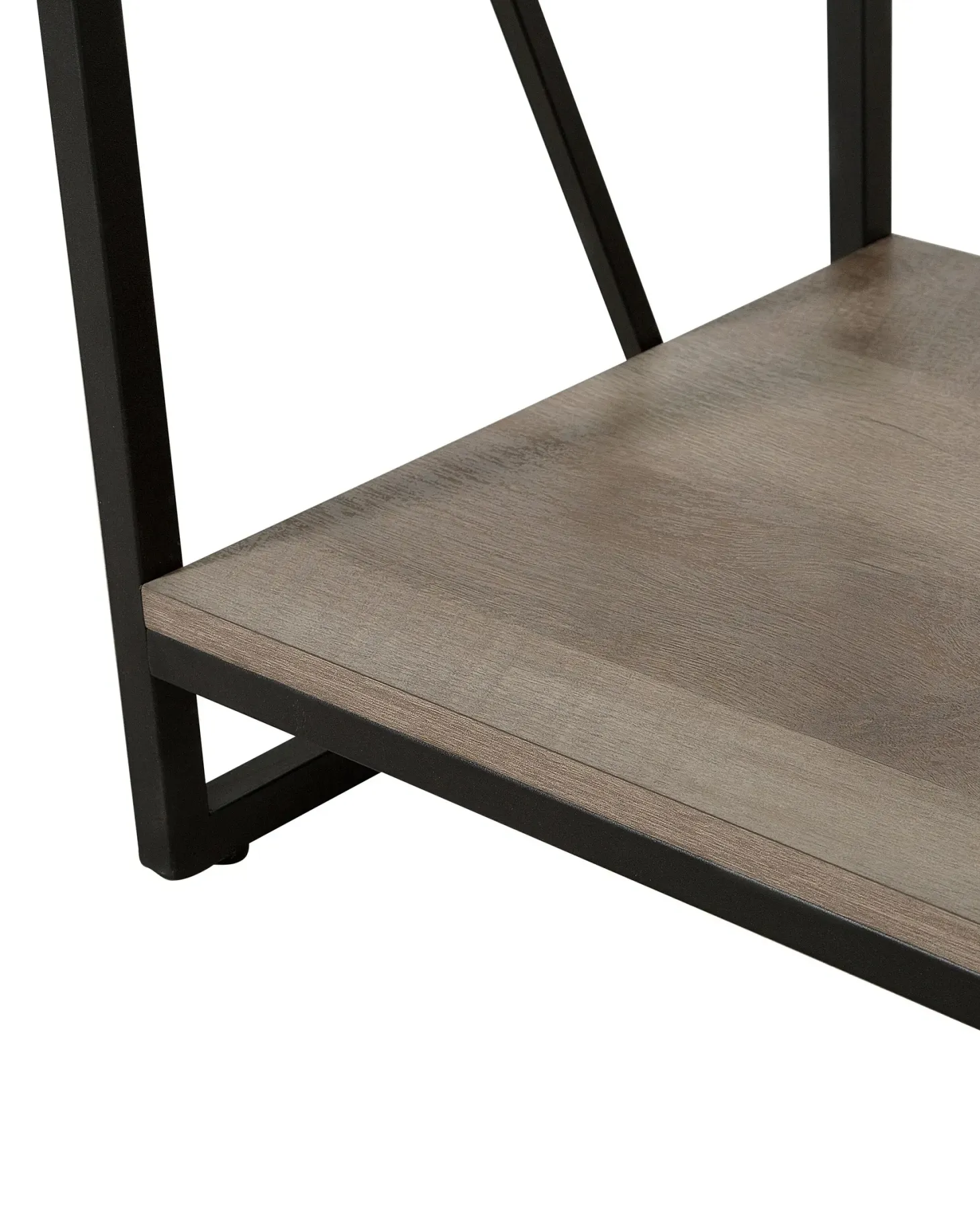 Bogreol med 4 hylder FORRES 143 cm Brun/sort