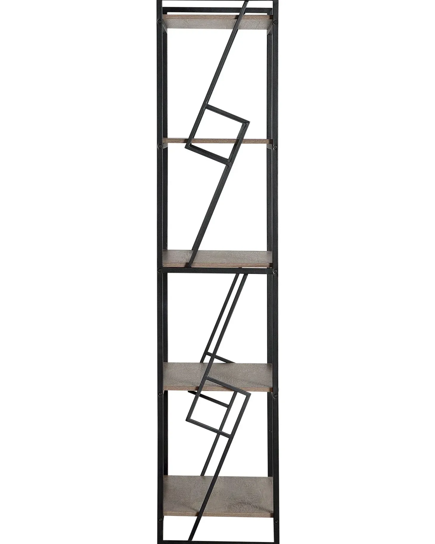 Bogreol med 5 hylder FORRES 184 cm Brun/sort