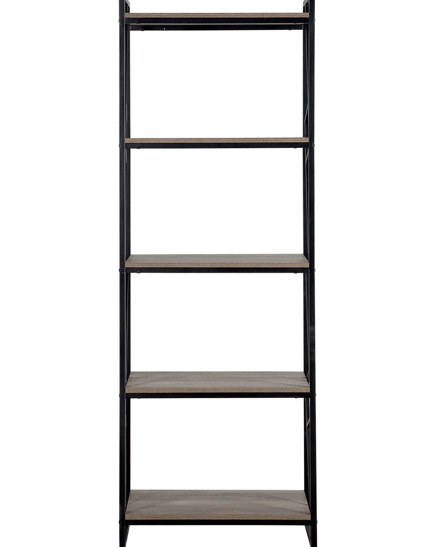 Bogreol med 5 hylder FORRES 184 cm Brun/sort