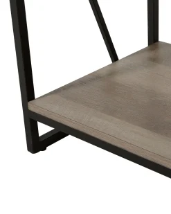 Bogreol med 5 hylder FORRES 184 cm Brun/sort
