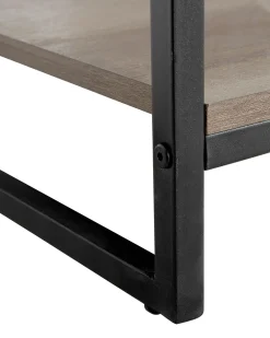 Bogreol med 5 hylder FORRES 184 cm Brun/sort