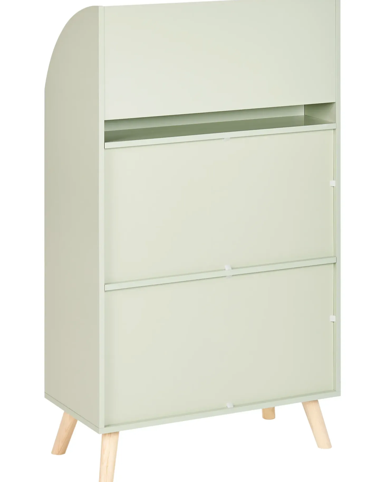 Bogreol med 3 hylder LILOET 102 cm Lysegrøn
